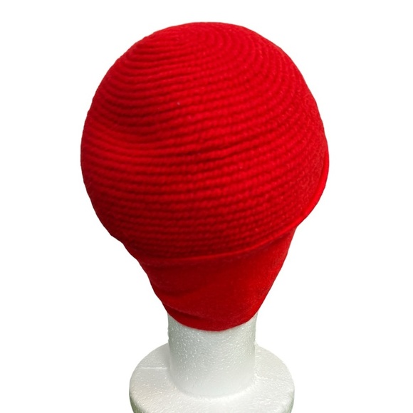 Everitt Red Woven Vintage Twisted Turban Head Wrap Buckle Embellished Hat - Picture 6 of 10